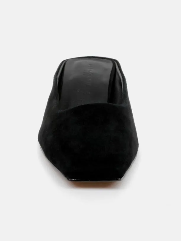 Women SIA Suede Black Clergerie Mules