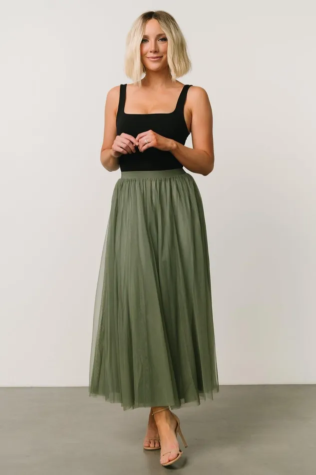 Women Skirts Baltic Born Mila Tulle Skirt Dark Sage