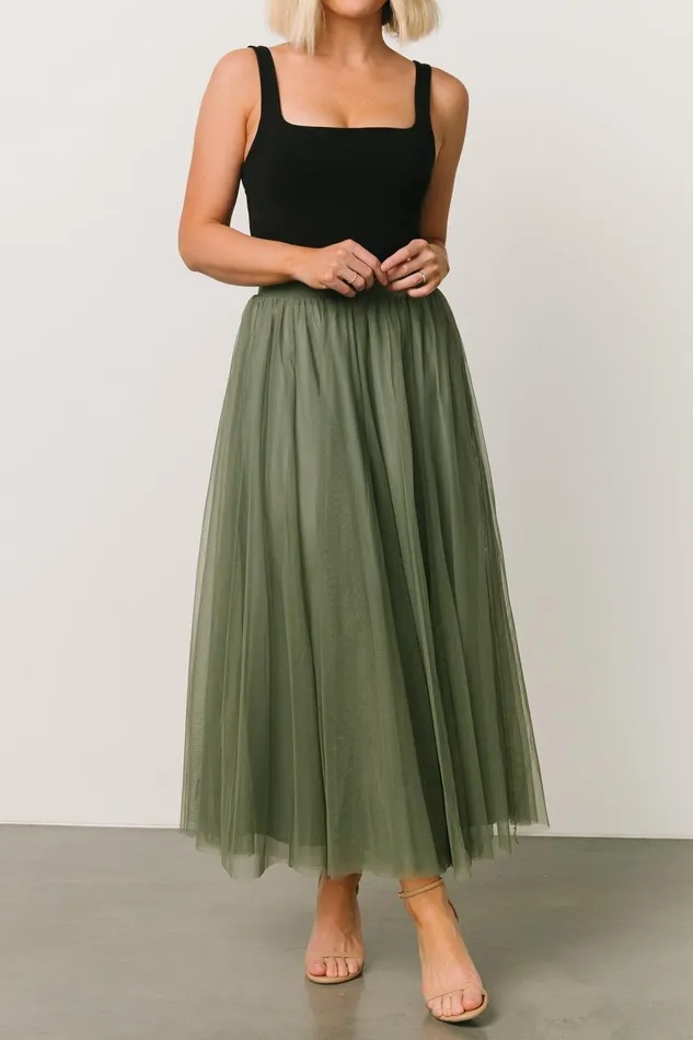 Women Skirts Baltic Born Mila Tulle Skirt Dark Sage