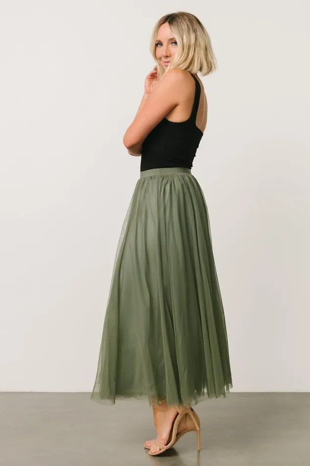 Women Skirts Baltic Born Mila Tulle Skirt Dark Sage