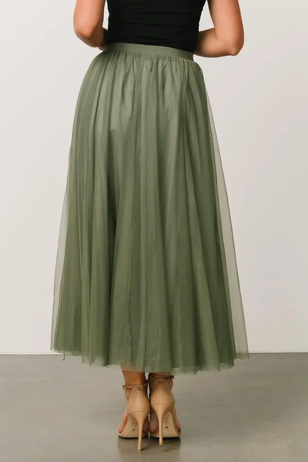 Women Skirts Baltic Born Mila Tulle Skirt Dark Sage
