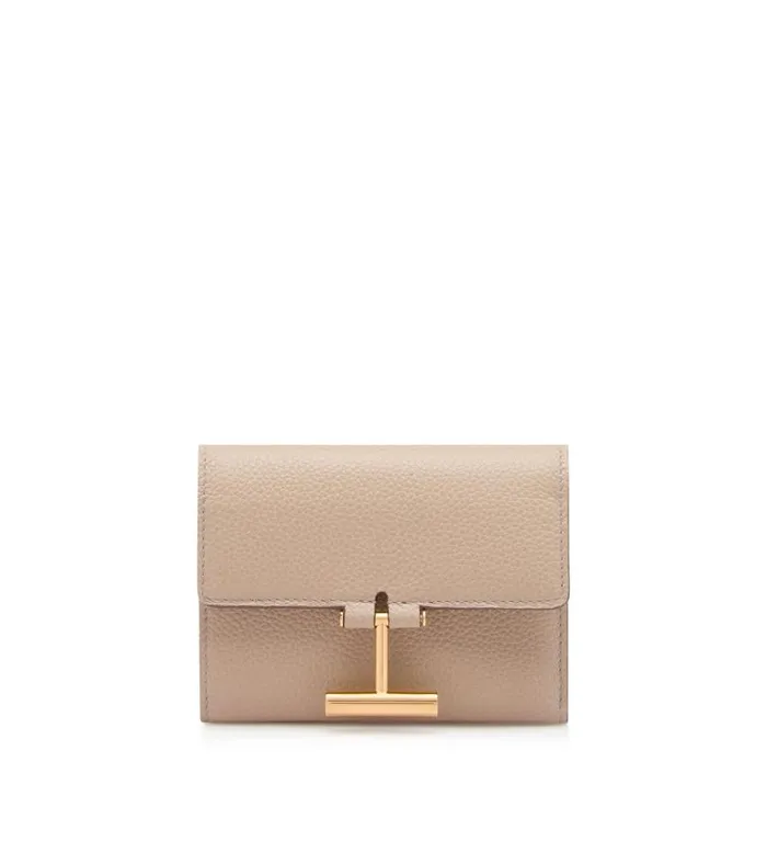 Women Small Leather Goods Tom Ford Grain Leather Tara Compact Wallet