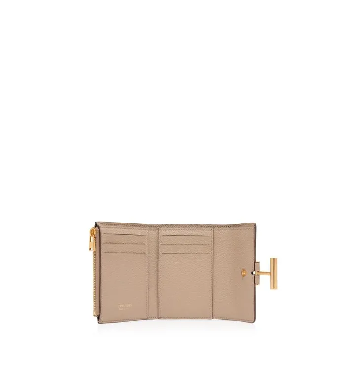 Women Small Leather Goods Tom Ford Grain Leather Tara Compact Wallet Women Small Leather Goods Tom Ford Grain Leather Tara Compact Wallet