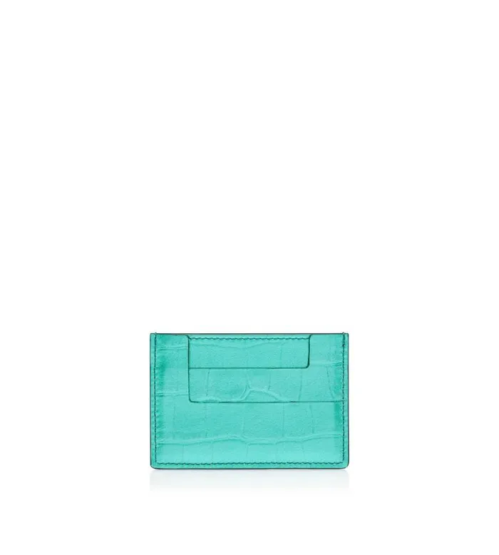 Women Small Leather Goods Tom Ford Metallic Stamped Leather Classic Tf Card Holder Women Small Leather Goods Tom Ford Metallic Stamped Leather Classic Tf Card Holder