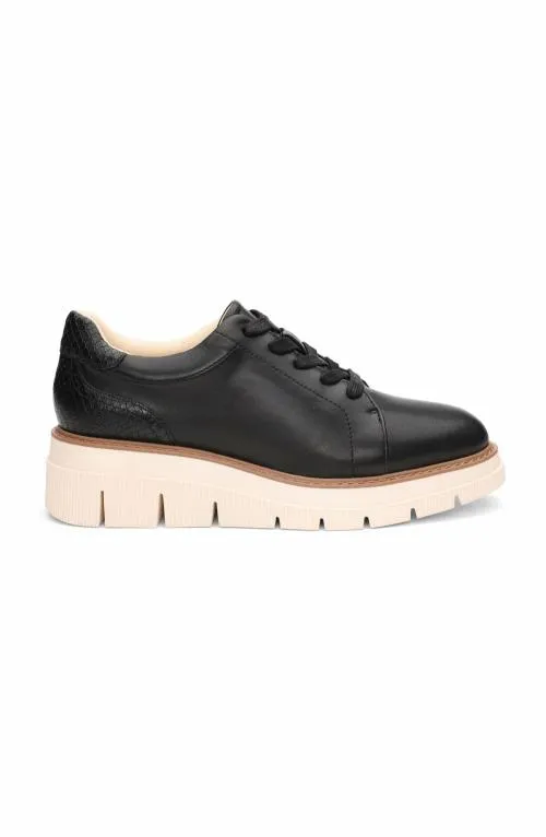 Women Sneakers Liverpool Los Angeles Riverside Lace Up Platform With Ridge Sole Black