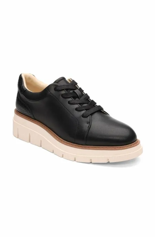 Women Sneakers Liverpool Los Angeles Riverside Lace Up Platform With Ridge Sole Black