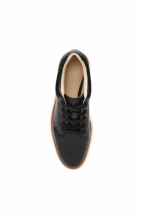 Women Sneakers Liverpool Los Angeles Riverside Lace Up Platform With Ridge Sole Black