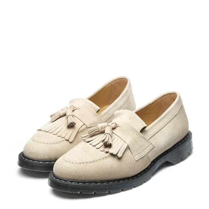 Women Solovair Loafers Sand Suede Tassel Loafer