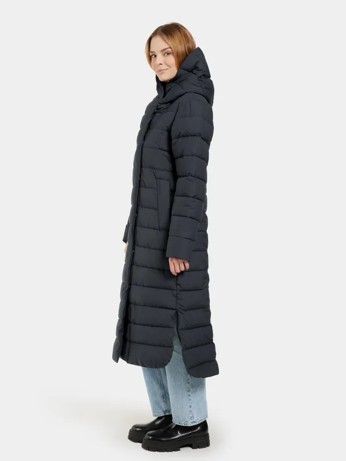 Women Stella Parka Long Dark Night Blue Didriksons Autumn Jackets