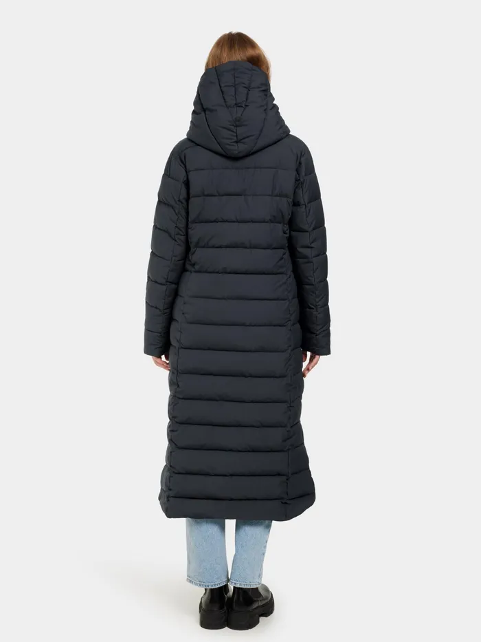 Women Stella Parka Long Dark Night Blue Didriksons Autumn Jackets