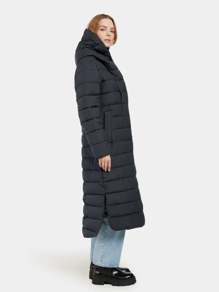 Women Stella Parka Long Dark Night Blue Didriksons Autumn Jackets