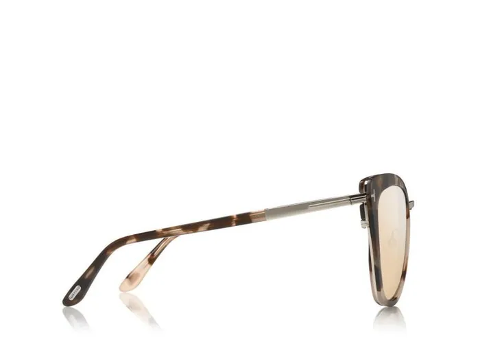 Women SUNGLASSES Tom Ford Simona Sunglasses Dark Havana Silver Women SUNGLASSES Tom Ford Simona Sunglasses Dark Havana Silver