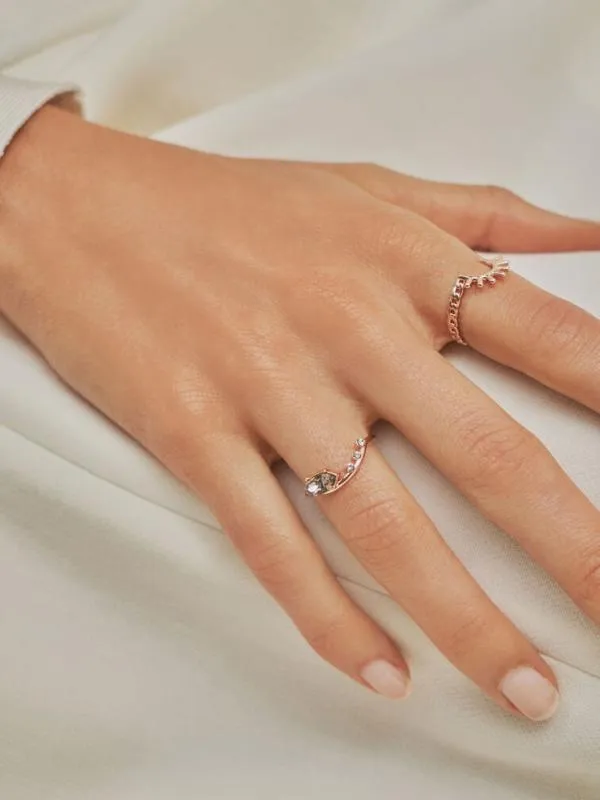 Women Swarovski Crystal Geometric Ring 8211 Rose Gold CHARLES and KEITH Rings Women Swarovski Crystal Geometric Ring 8211 Rose Gold CHARLES and KEITH Rings