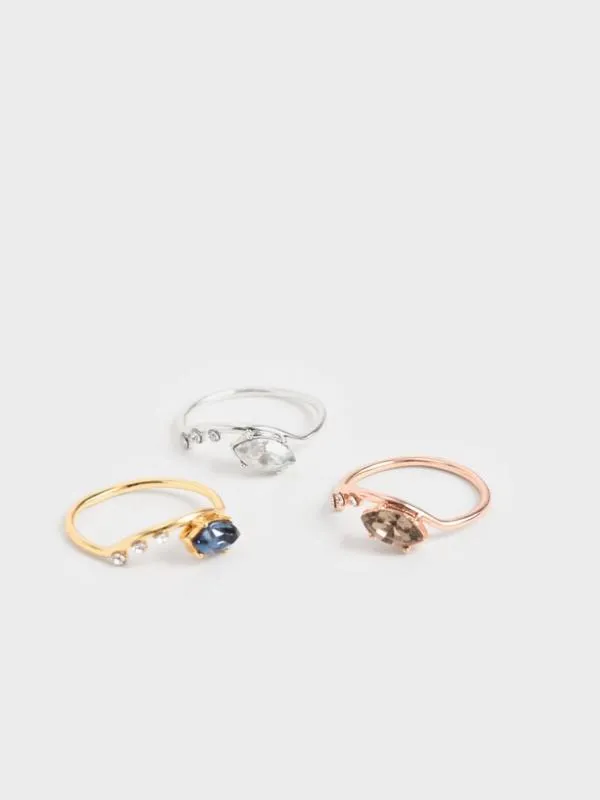 Women Swarovski Crystal Geometric Ring 8211 Rose Gold CHARLES and KEITH Rings Women Swarovski Crystal Geometric Ring 8211 Rose Gold CHARLES and KEITH Rings