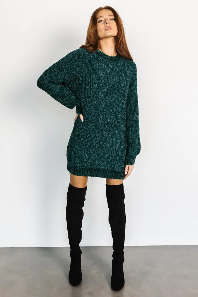 Women Sweaters Baltic Born Christa Sweater Dress Emerald