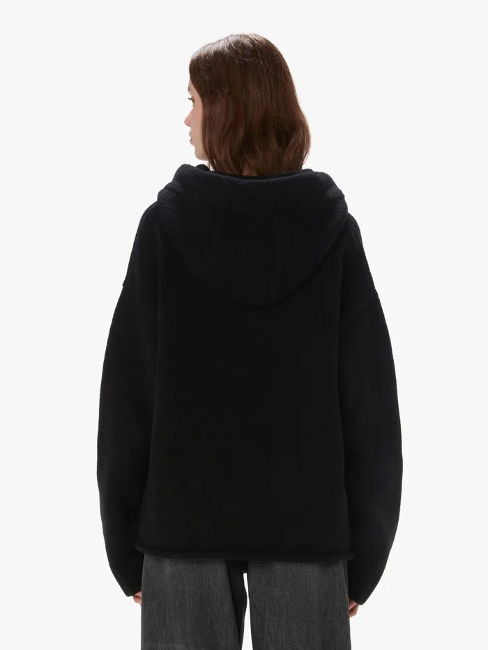 Women Sweatshirt and Hoodies JW Anderson ANCHOR LOGO HOODIE WITH ZIP Black Women Sweatshirt and Hoodies JW Anderson ANCHOR LOGO HOODIE WITH ZIP Black