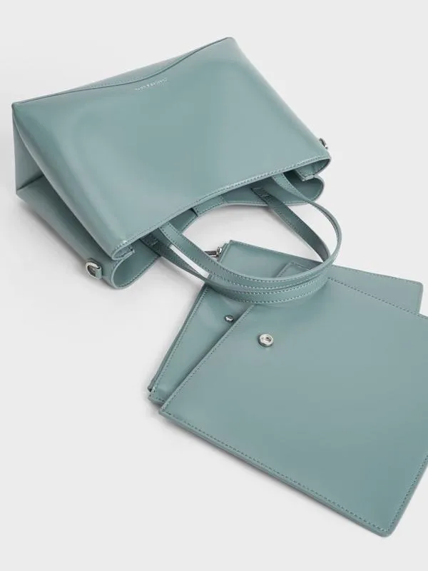 Women Sybill Tote Bag 8211 Slate Blue CHARLES and KEITH Tote Bags