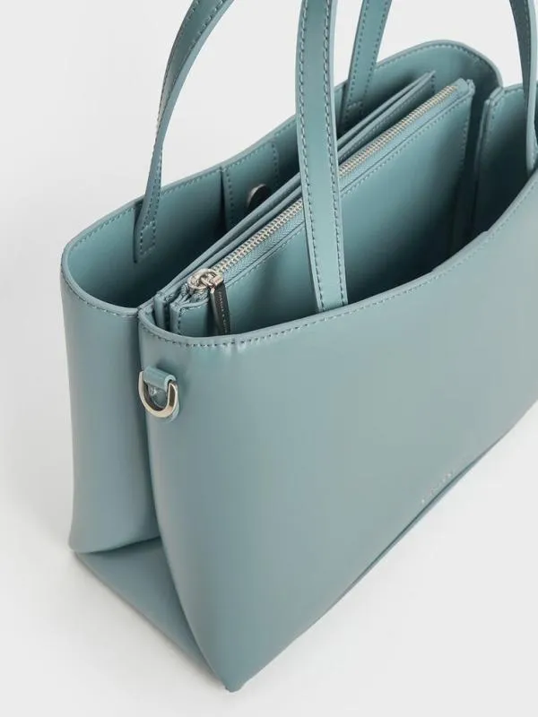 Women Sybill Tote Bag 8211 Slate Blue CHARLES and KEITH Tote Bags