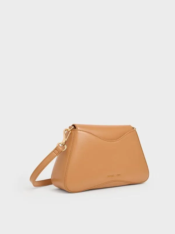 Women Sybill Trapeze ChainHandle Bag 8211 Toffee CHARLES and KEITH Shoulder Bags
