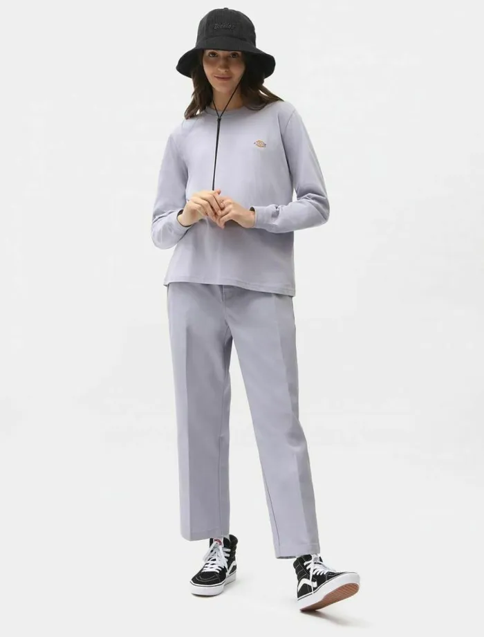 Women TShirts and Tops Dickies Mapleton Long Sleeve TShirt Lilac Gray