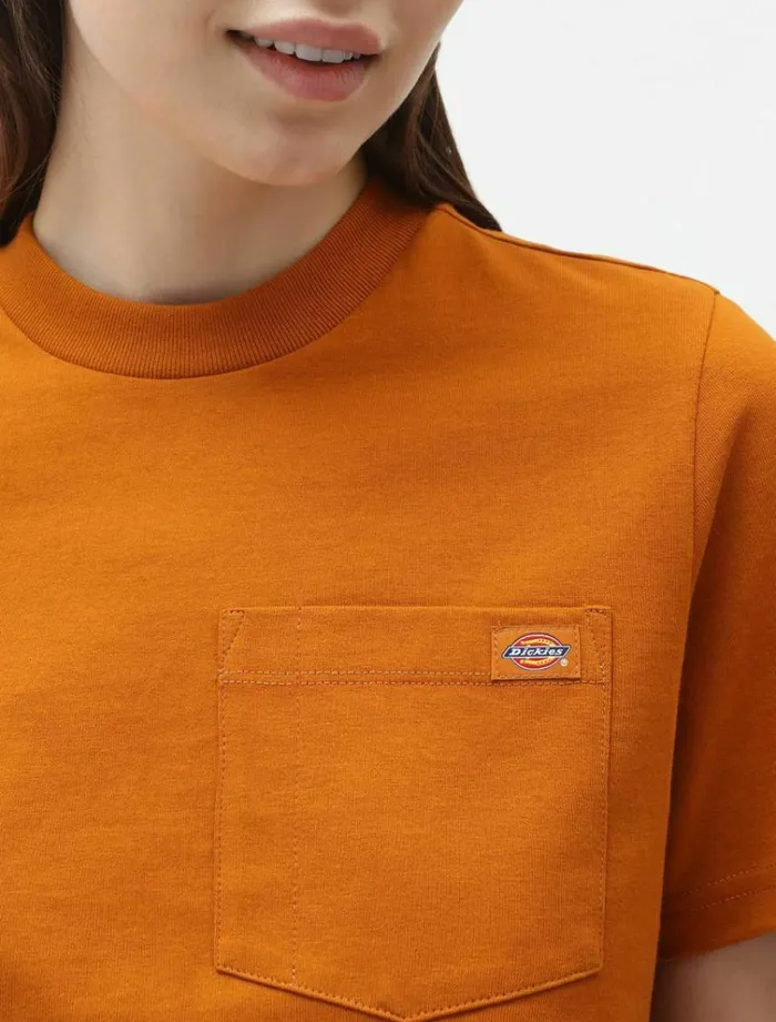 Women TShirts and Tops Dickies Porterdale Crop TShirt Pumpk Spice