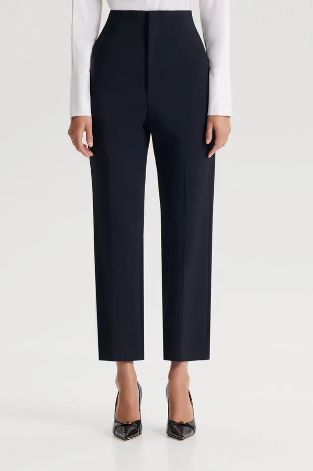 Women TAILORED SLIM CROP TROUSER NAVY Trousers Scanlan Theodore Women TAILORED SLIM CROP TROUSER NAVY Trousers Scanlan Theodore