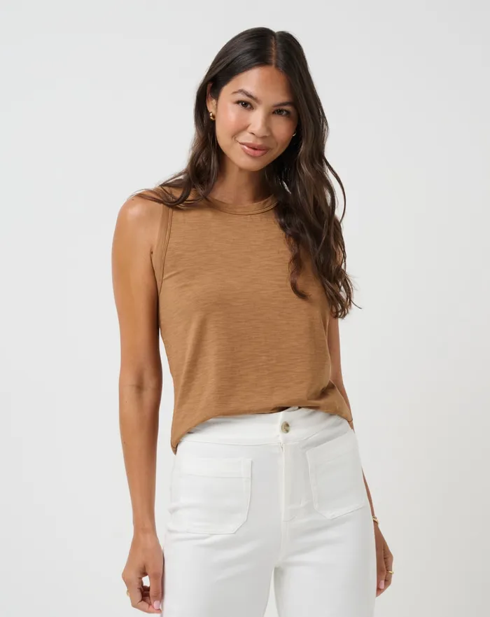 Women Tees TravisMathew WOMENS CLOUD TANK 20 Chestnut