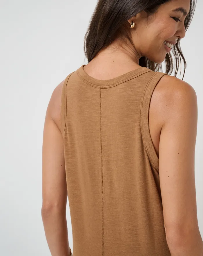 Women Tees TravisMathew WOMENS CLOUD TANK 20 Chestnut