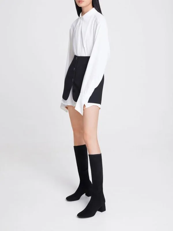 Women Textured Block Heel Knee Boots 8211 Black Textured CHARLES and KEITH Boots