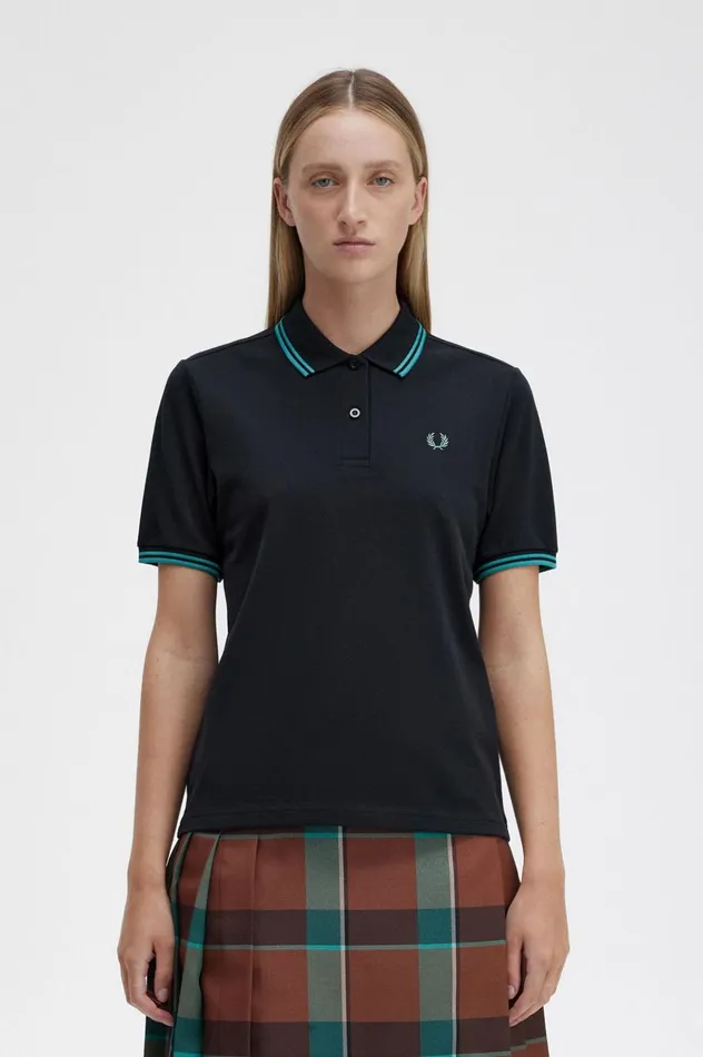 Women The ShirtG3600 Blackdeep Mint Fred Perry The Fred Perry Shirt