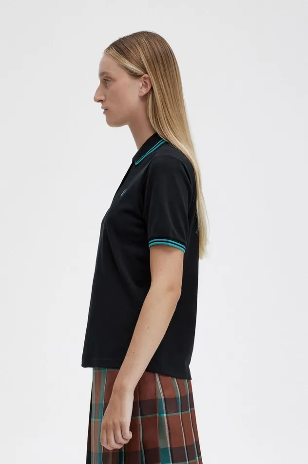 Women The ShirtG3600 Blackdeep Mint Fred Perry The Fred Perry Shirt