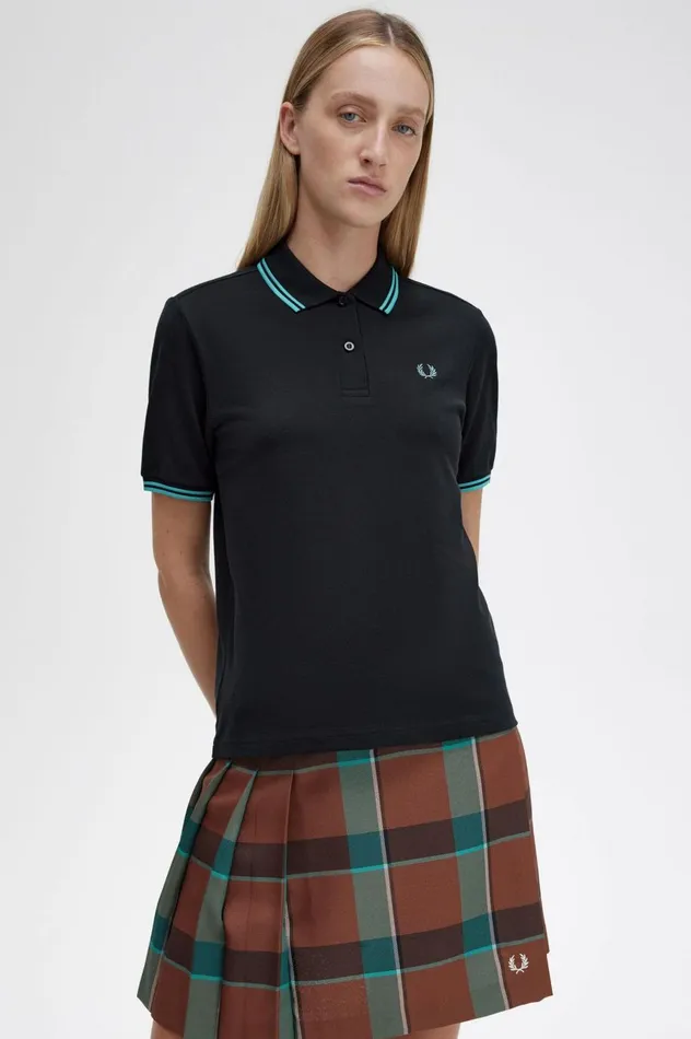 Women The ShirtG3600 Blackdeep Mint Fred Perry The Fred Perry Shirt