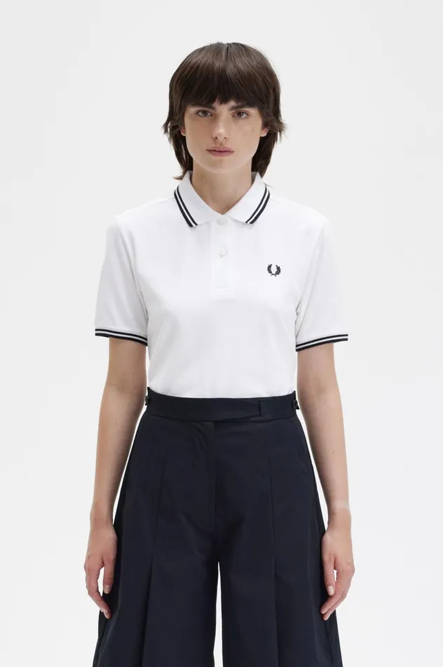Women The ShirtG3600 Whiteblack Fred Perry The Fred Perry Shirt