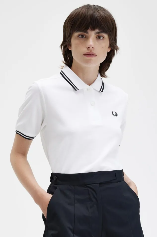 Women The ShirtG3600 Whiteblack Fred Perry The Fred Perry Shirt