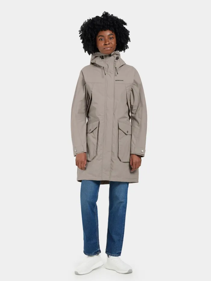 Women Thelma Parka Ash Brown Didriksons Spring Jackets