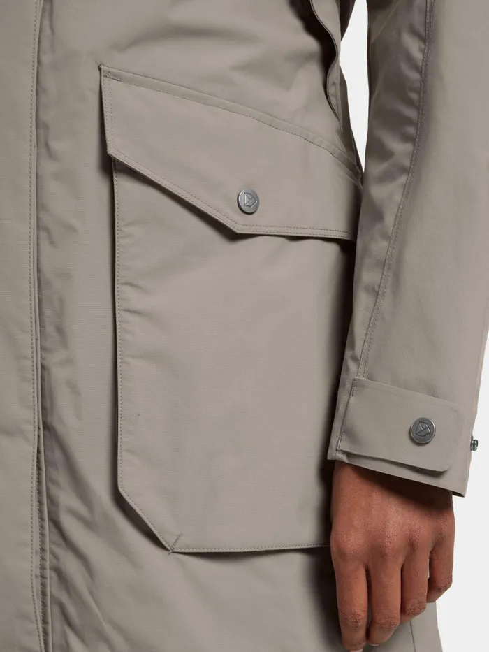 Women Thelma Parka Ash Brown Didriksons Spring Jackets