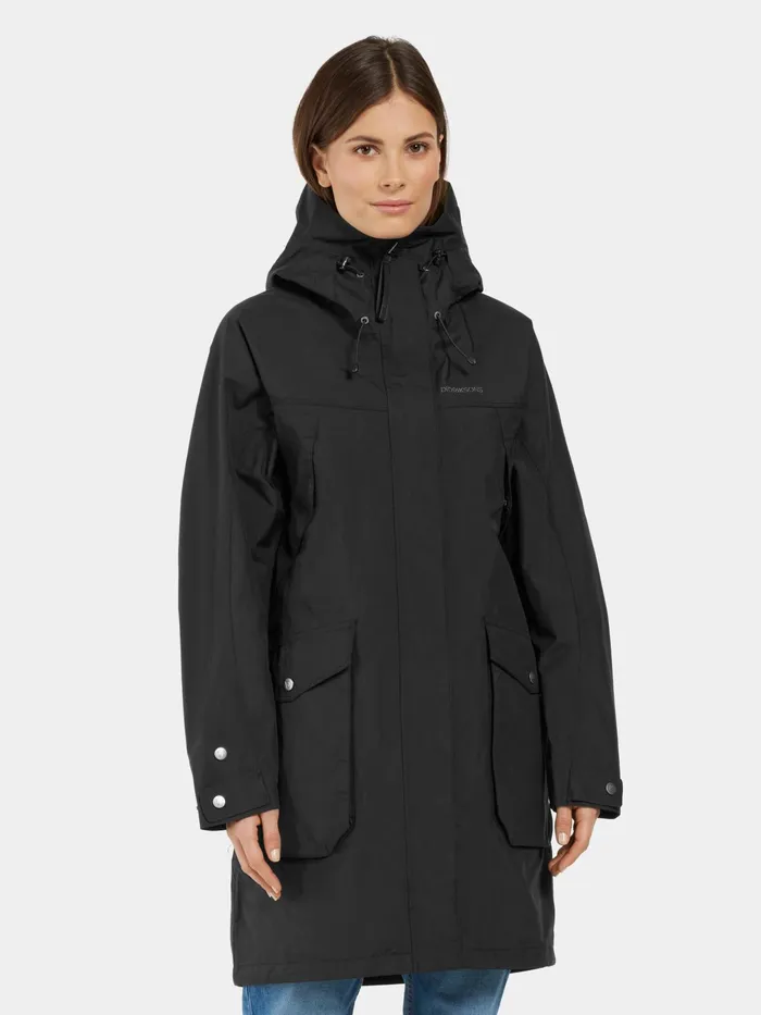 Women Thelma Parka Black Didriksons Spring Jackets
