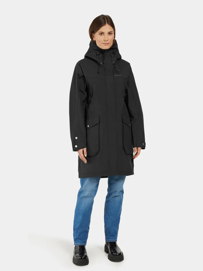 Women Thelma Parka Black Didriksons Spring Jackets