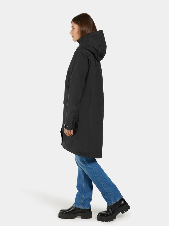 Women Thelma Parka Black Didriksons Spring Jackets