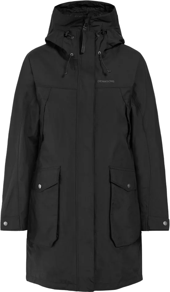Women Thelma Parka Black Didriksons Spring Jackets