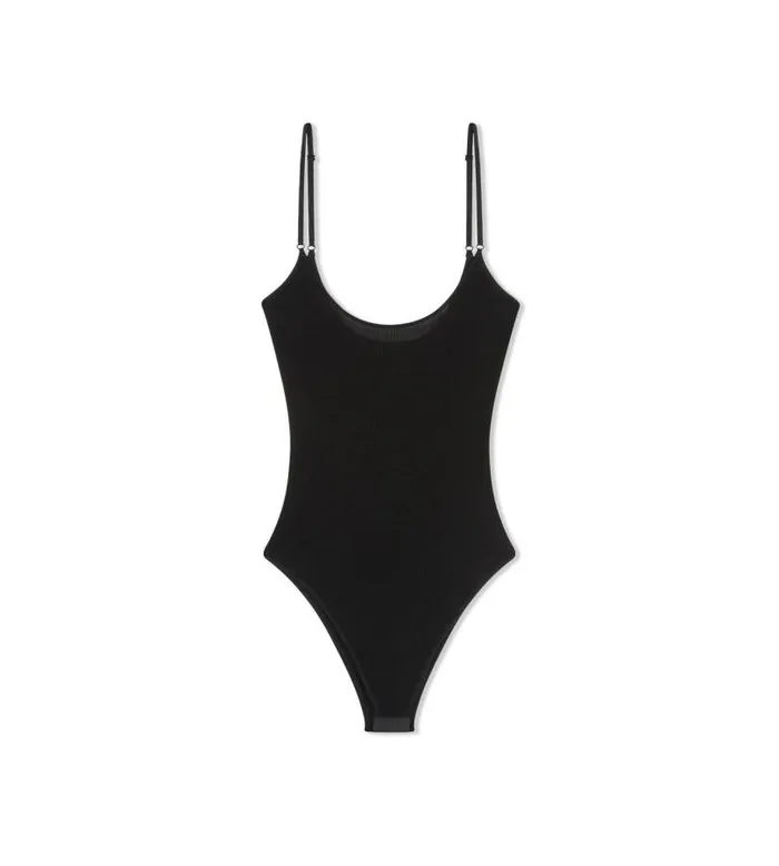 Women Tops Tom Ford Extra Fine Cashmere Silk Rib Sleeveless Bodysuit Black