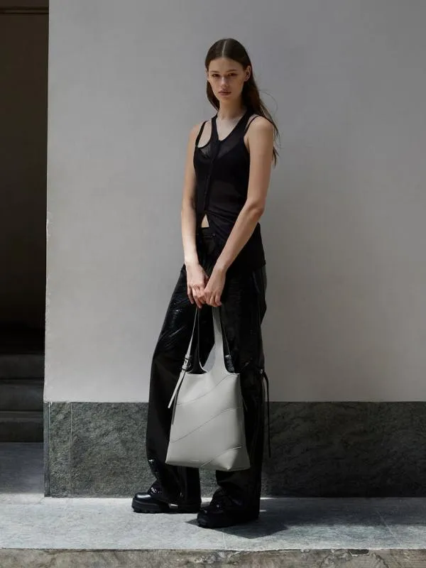 Women Trin Tote Bag 8211 Grey CHARLES and KEITH Slouchy Bags