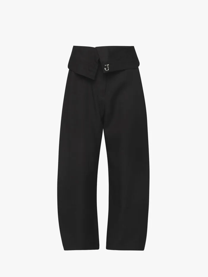 Women Trousers and Shorts JW Anderson FOLDOVER TROUSERS Black