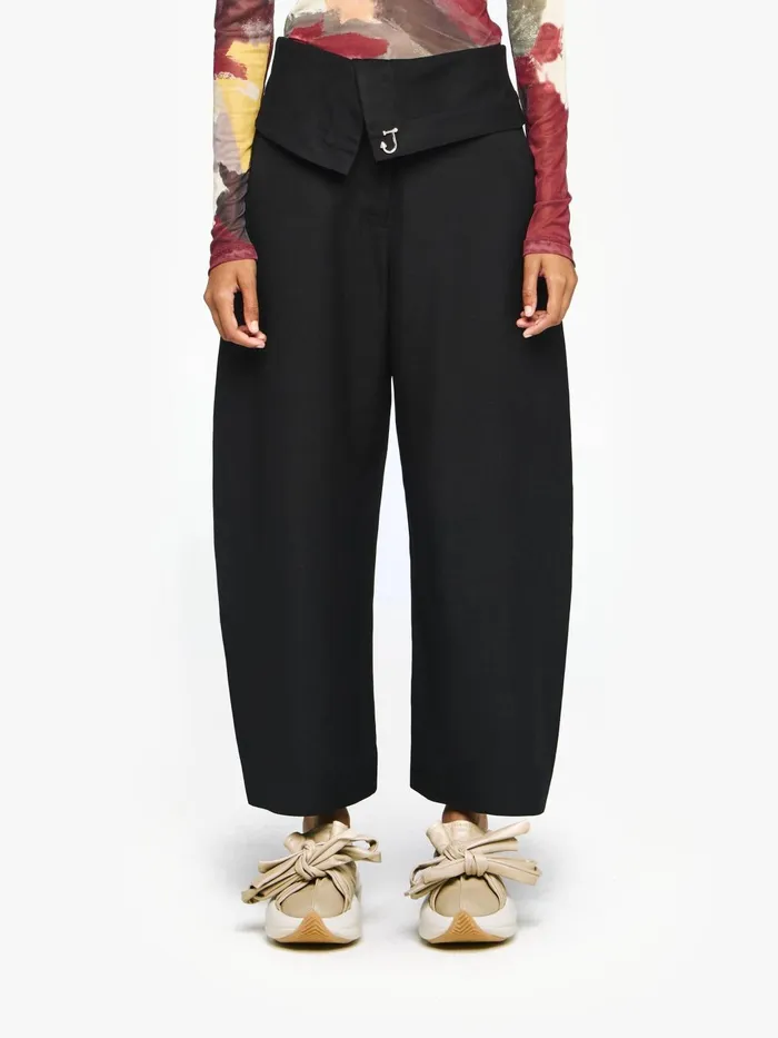 Women Trousers and Shorts JW Anderson FOLDOVER TROUSERS Black Women Trousers and Shorts JW Anderson FOLDOVER TROUSERS Black