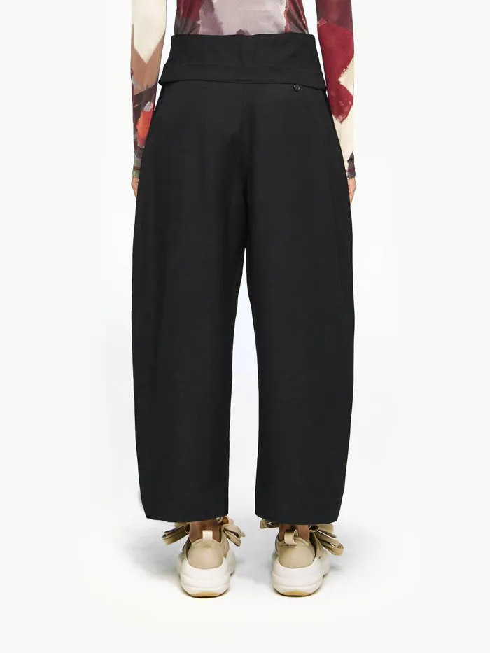 Women Trousers and Shorts JW Anderson FOLDOVER TROUSERS Black Women Trousers and Shorts JW Anderson FOLDOVER TROUSERS Black