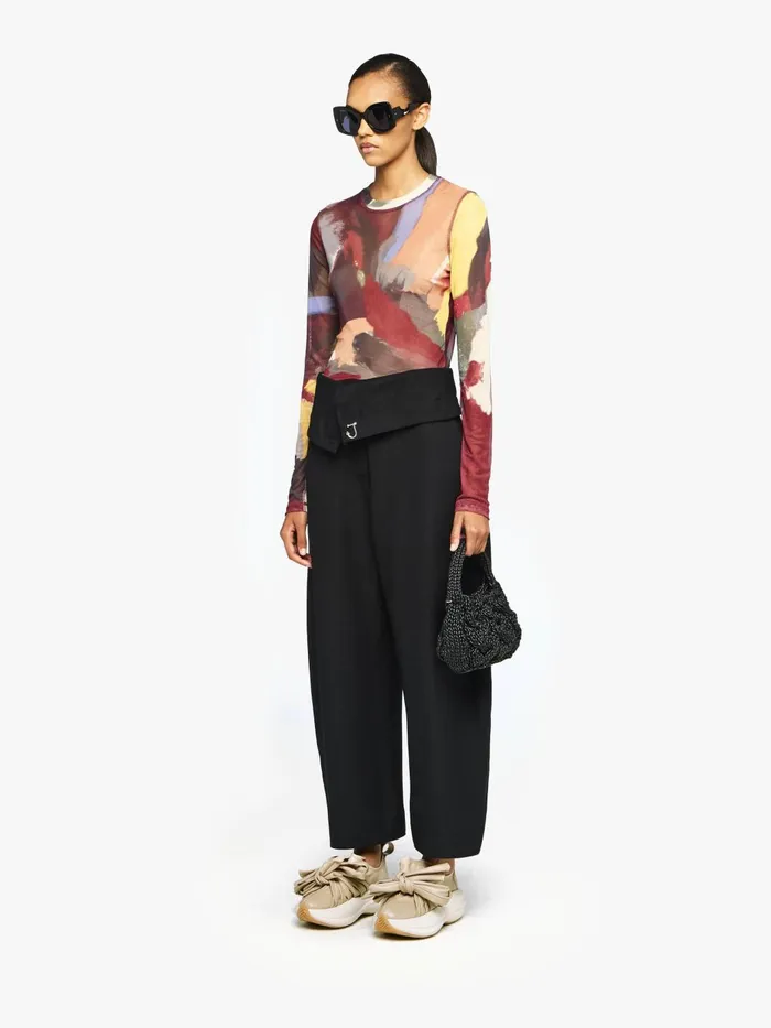 Women Trousers and Shorts JW Anderson FOLDOVER TROUSERS Black Women Trousers and Shorts JW Anderson FOLDOVER TROUSERS Black