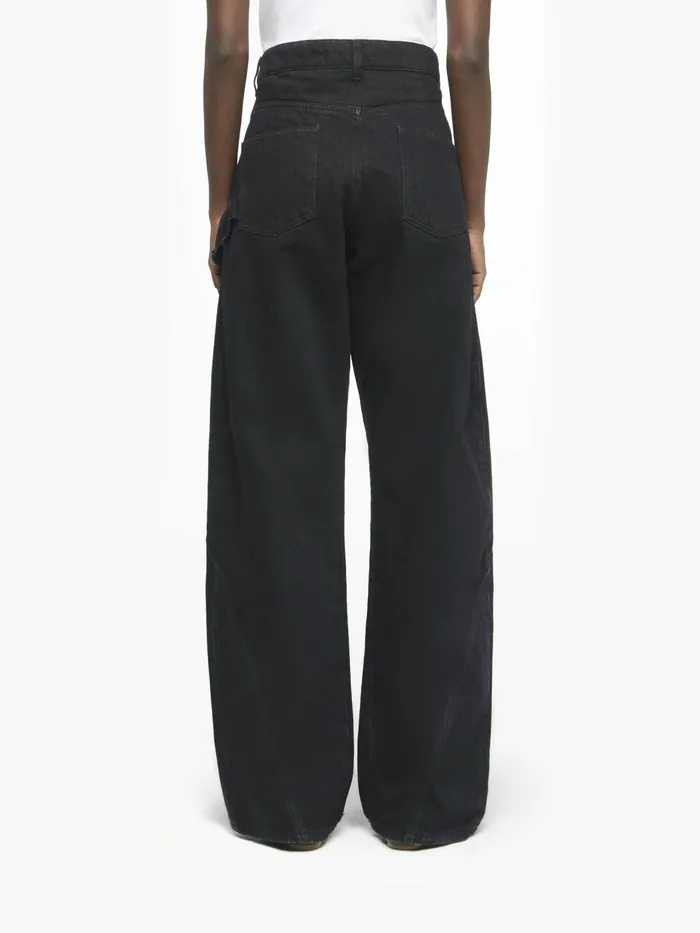 Women Trousers and Shorts JW Anderson TWISTED WORKWEAR DENIM JEANS Black Women Trousers and Shorts JW Anderson TWISTED WORKWEAR DENIM JEANS Black