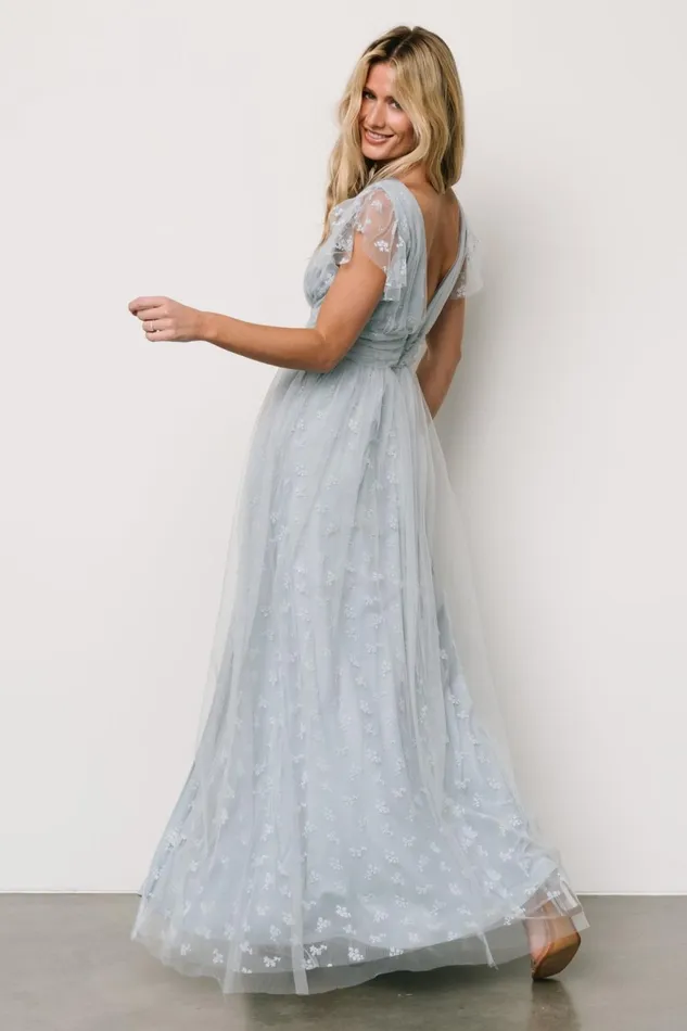 Women Tulle Styles Baltic Born Caterina Tulle Maxi Dress Light Blue Women Tulle Styles Baltic Born Caterina Tulle Maxi Dress Light Blue