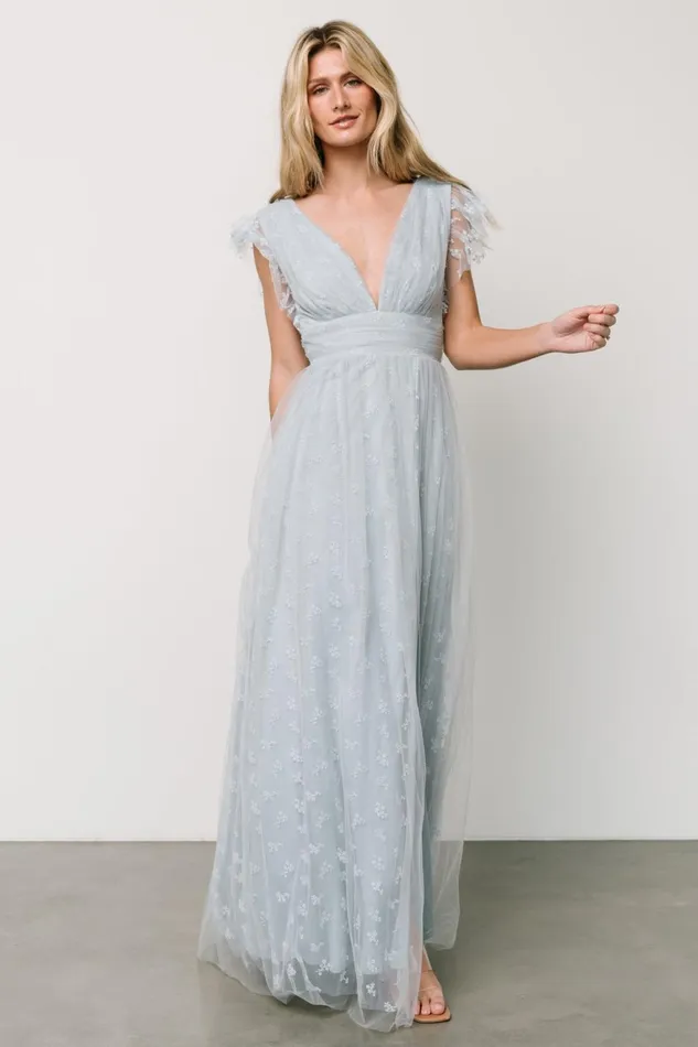 Women Tulle Styles Baltic Born Caterina Tulle Maxi Dress Light Blue Women Tulle Styles Baltic Born Caterina Tulle Maxi Dress Light Blue