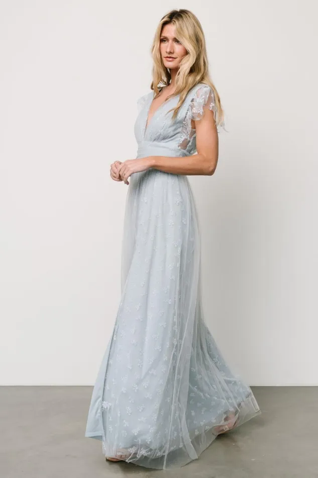 Women Tulle Styles Baltic Born Caterina Tulle Maxi Dress Light Blue Women Tulle Styles Baltic Born Caterina Tulle Maxi Dress Light Blue